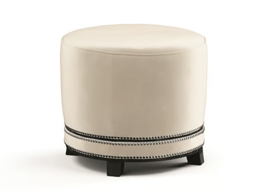 OSCAR - Upholstered round fabric pouf by Guerra Vanni - view 2